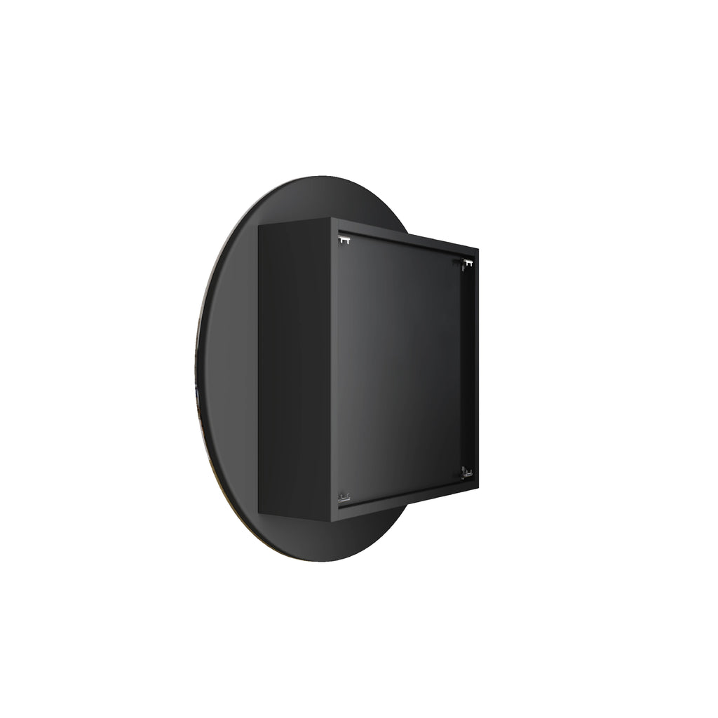 Thermogroup Chelsea Round Mirror Cabinet - Black