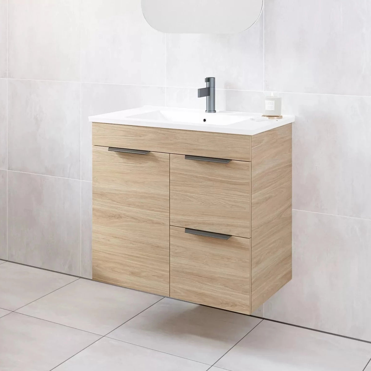 Timberline Bargo Wall Hung Vanity with Alpha Ceramic Top Wellsons