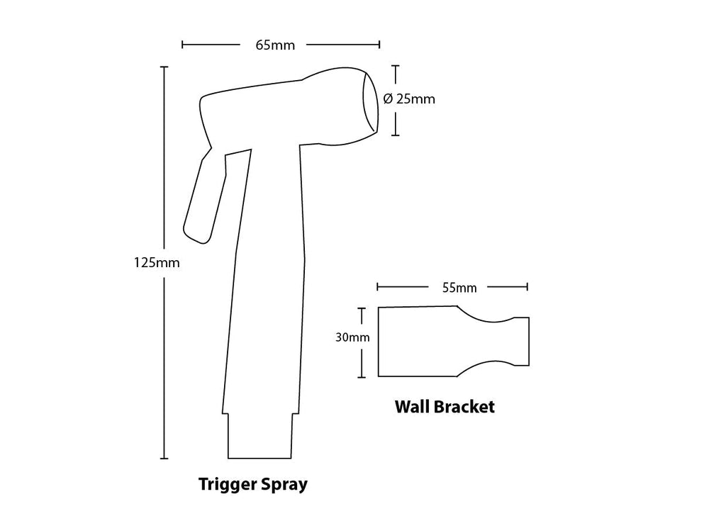 Linkware Hand Held Toilet Bidet Spray Kit - PVD Gold