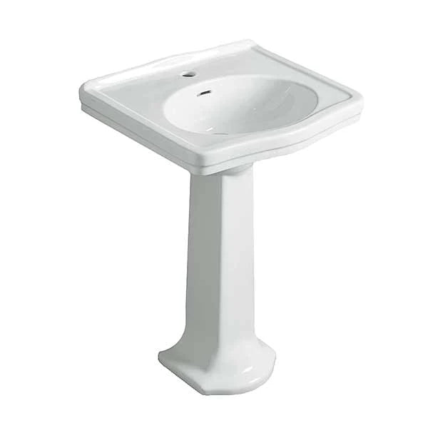 Turner Hastings Claremont 58x45 Basin & Pedestal - 1 Tap Hole