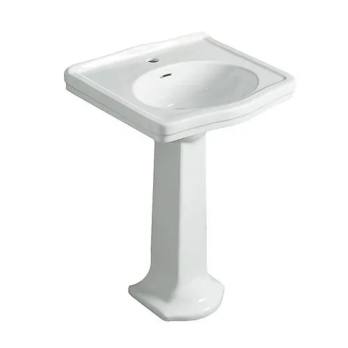 Turner Hastings Claremont 58x45 Basin & Pedestal - 3 Tap Hole