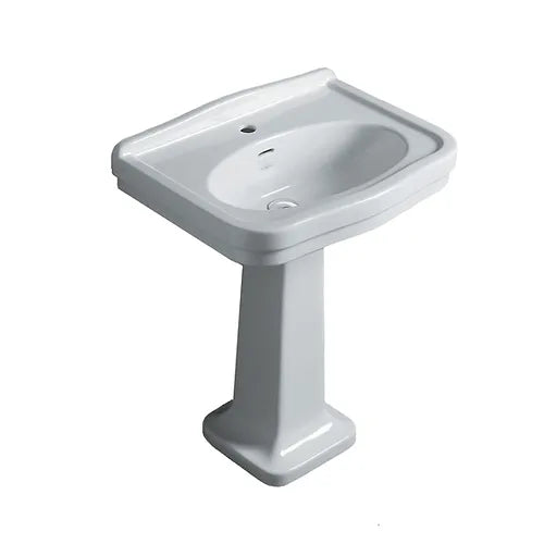 Turner Hastings Claremont 68x51 Basin & Pedestal - 1 Tap Hole