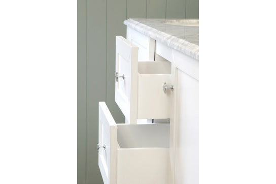 Turner Hastings Coventry 150 x 56 Coventry 75x55 White Vanity with Marble Top