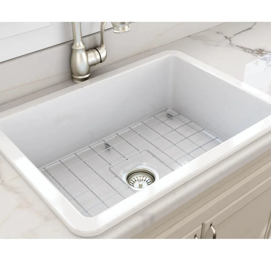 Turner Hastings Cuisine 68x48 Inset / Undermount Fireclay Sink with Overflow
