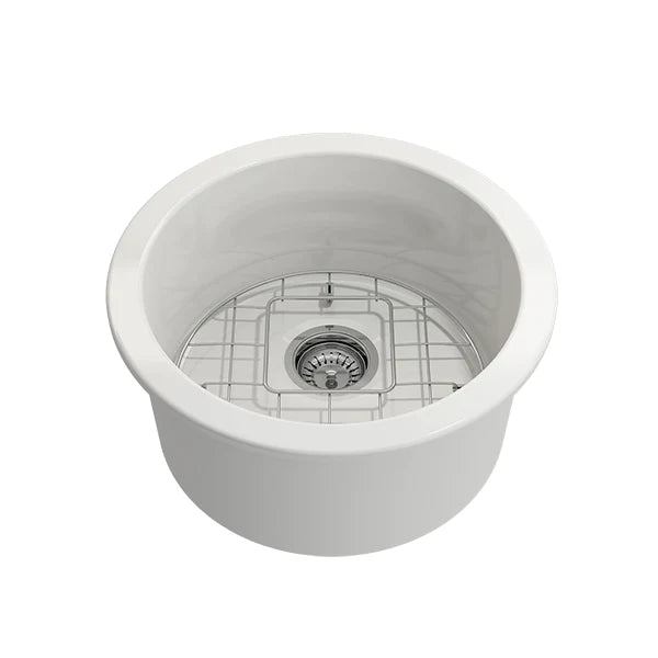 Turner Hastings Cuisine Round 47 Inset-Undermount Fireclay Sink