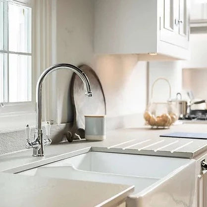 Turner Hastings Ludlow Double Mixer Tap – Brushed Nickel