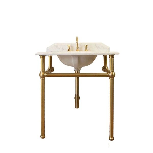 Turner Hastings Mayer Washstand with 75 x 55 Real Carrara Marble Top