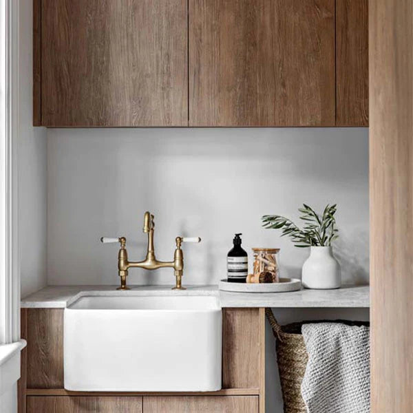 Turner Hastings Novi 50x46 Fireclay Butler Sink - Matte White