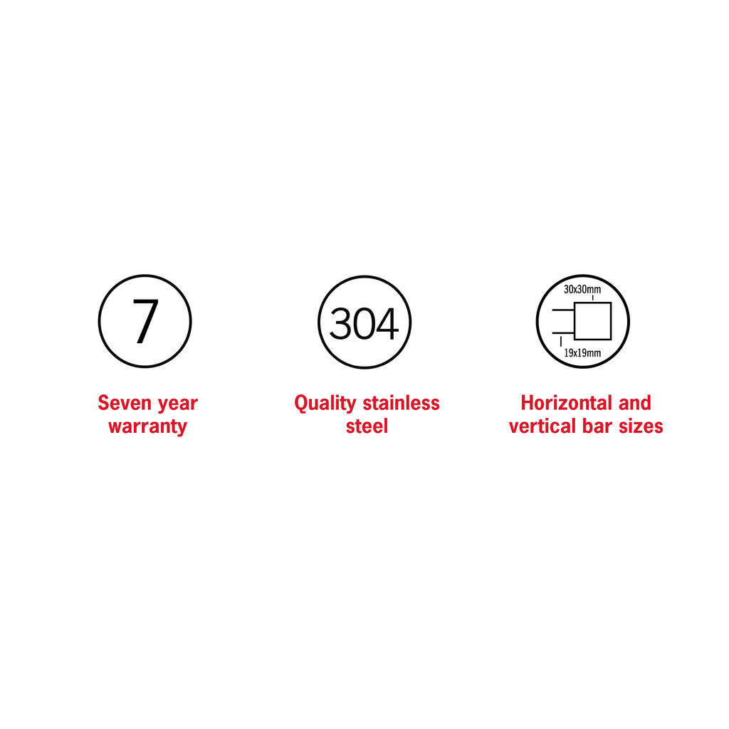 Thermogroup 5 Bar Square Non-Heated Ladder Towel Rail - Matte Black