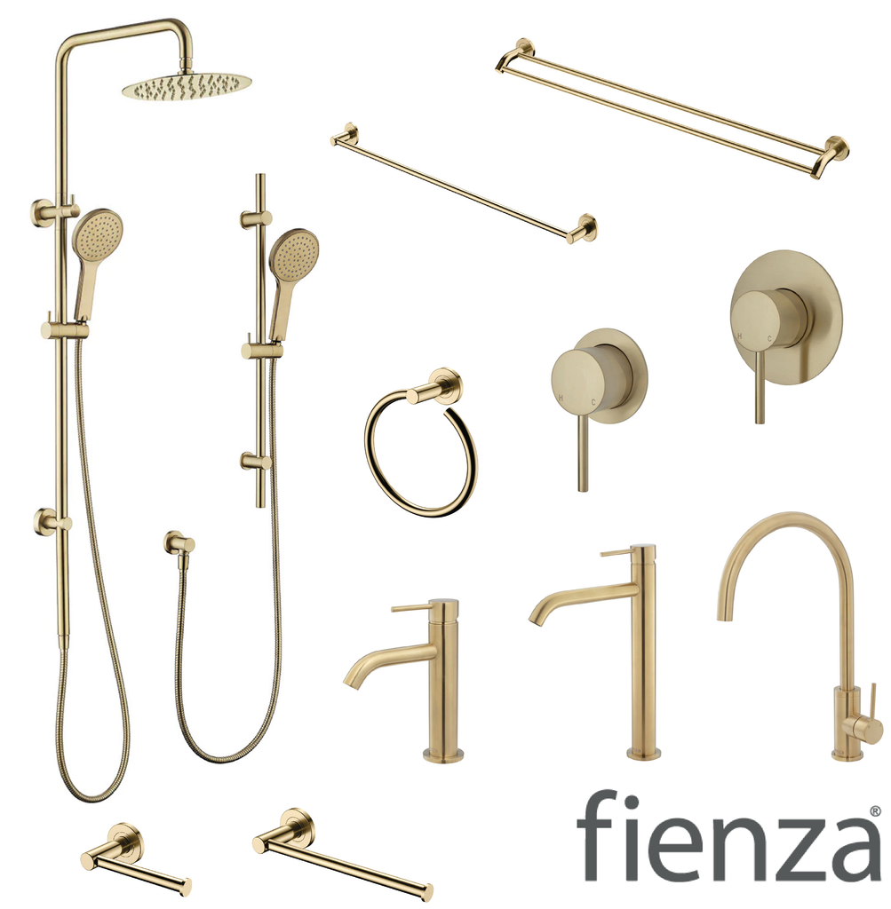 Fienza Kaya Tapware Shower Accessories Bathroom Package - Urban Brass