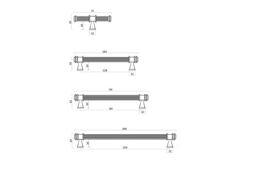 Turner Hastings Arla Verona Cabinet Handle - Chrome