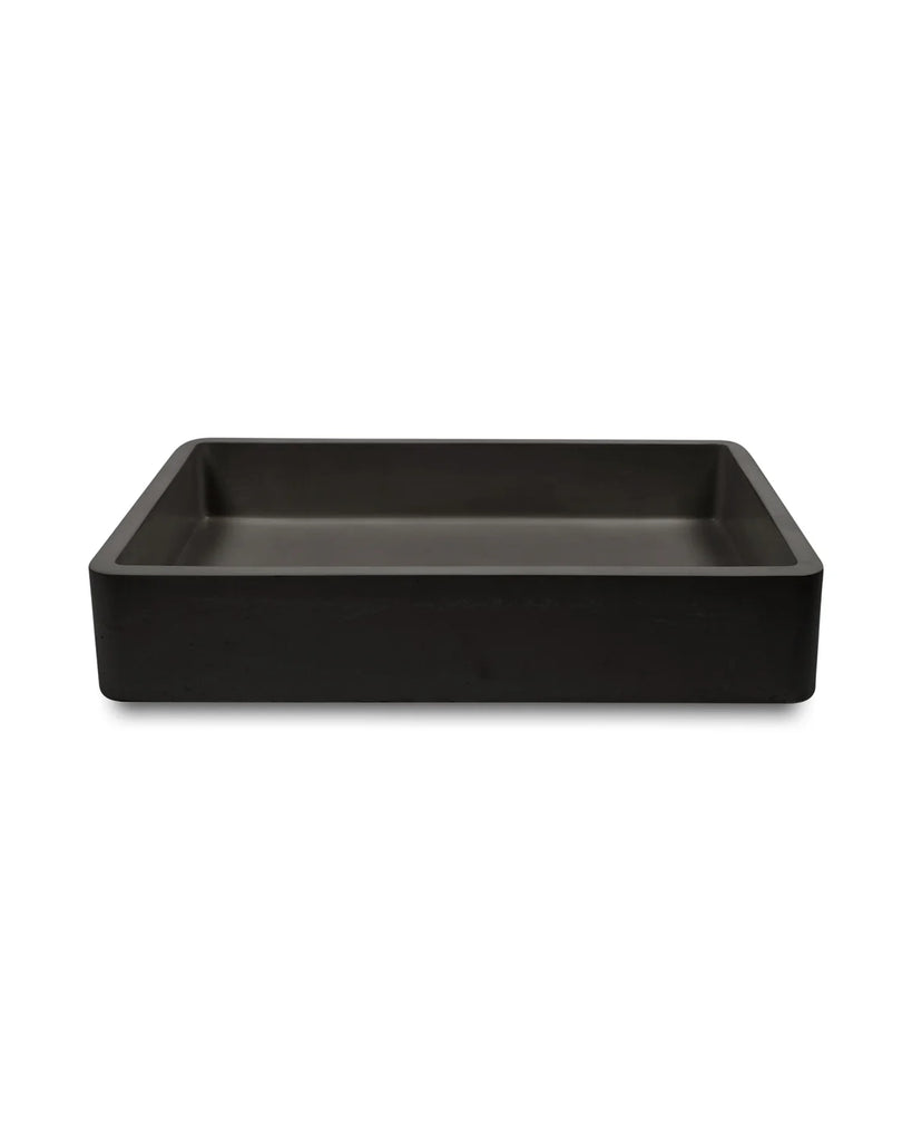 Nood Co Vesl Rectangle Basin Wall Hung - Charcoal