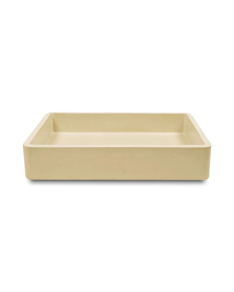 Nood Co Vesl Rectangle Basin Wall Hung - Custard