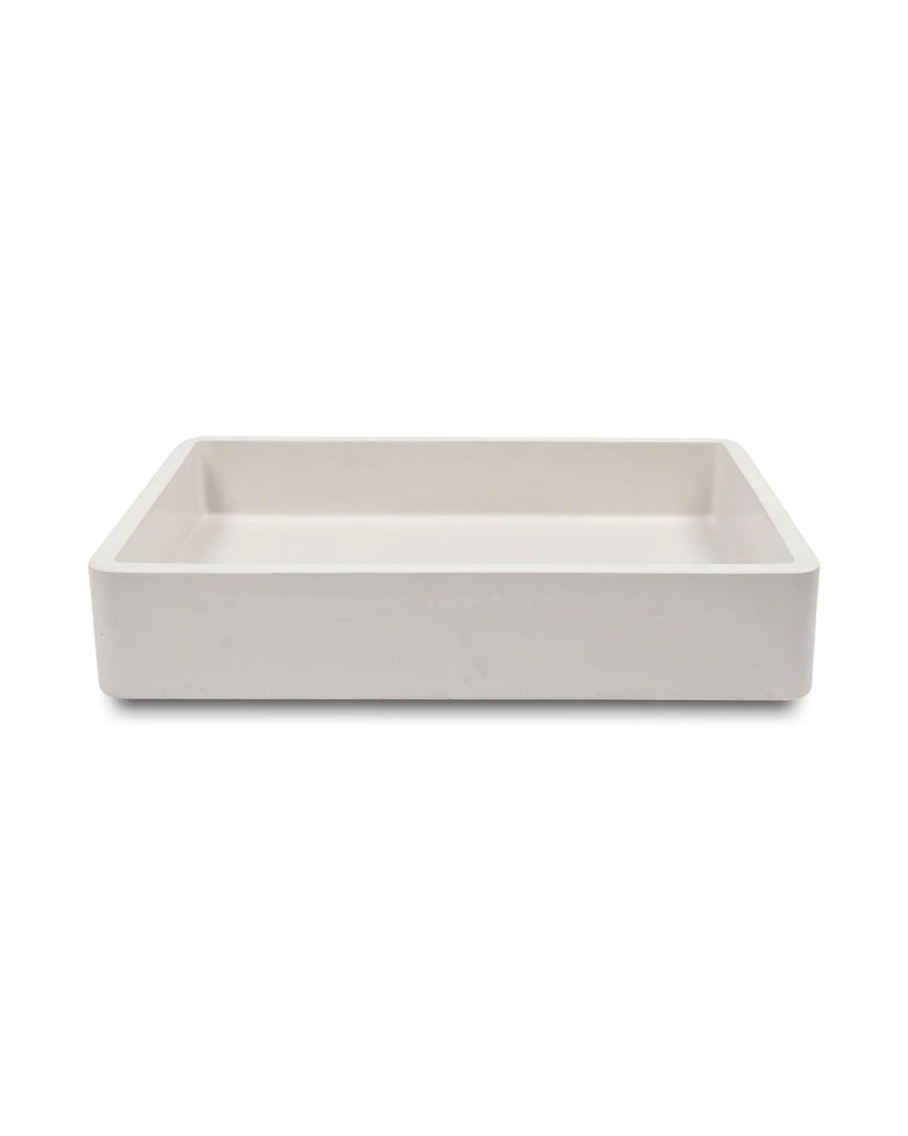 Nood Co Vesl Rectangle Basin Wall Hung - Ivory