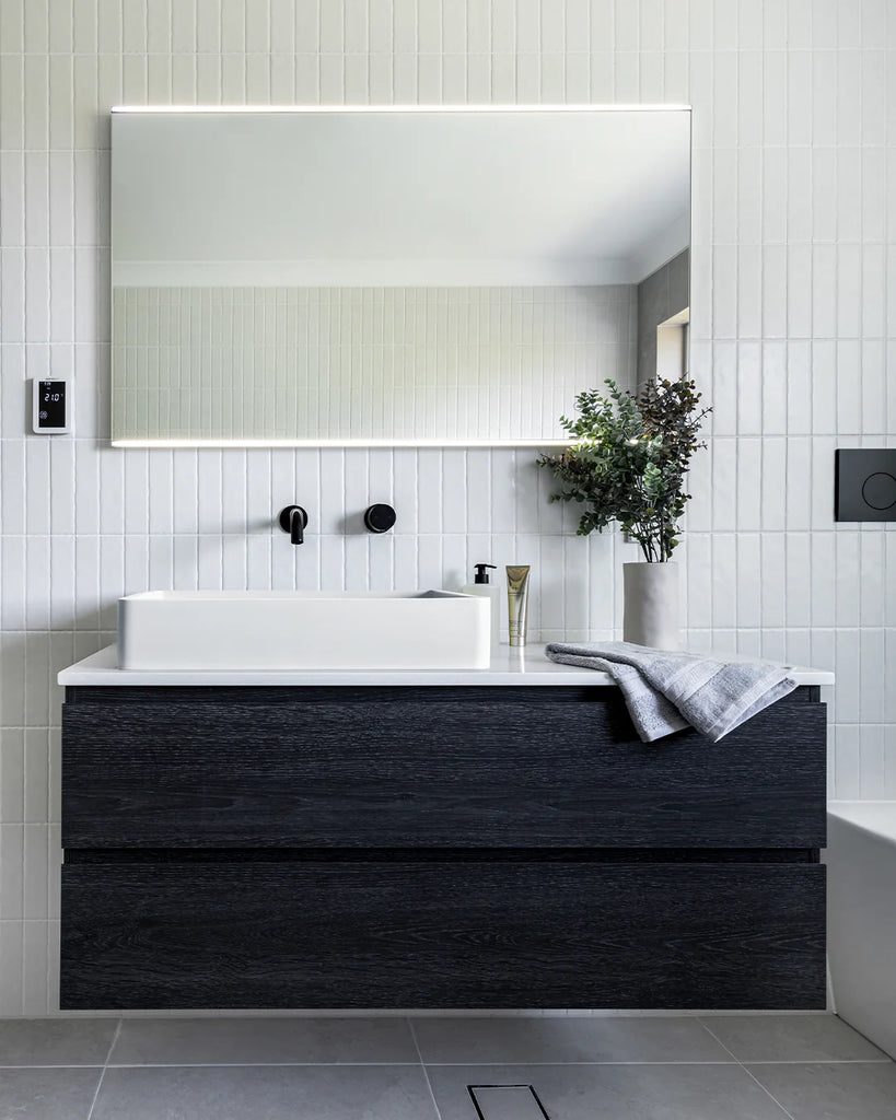 Nood Co Vesl Rectangle Basin Wall Hung - Ivory