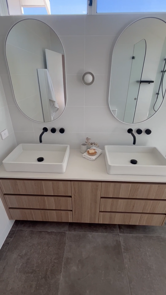 Nood Co Vesl Rectangle Basin Wall Hung - Ivory