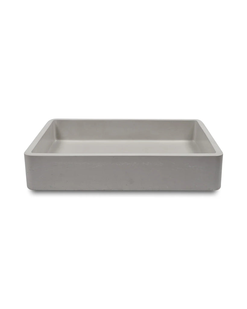 Nood Co Vesl Rectangle Basin Wall Hung - Sky Grey
