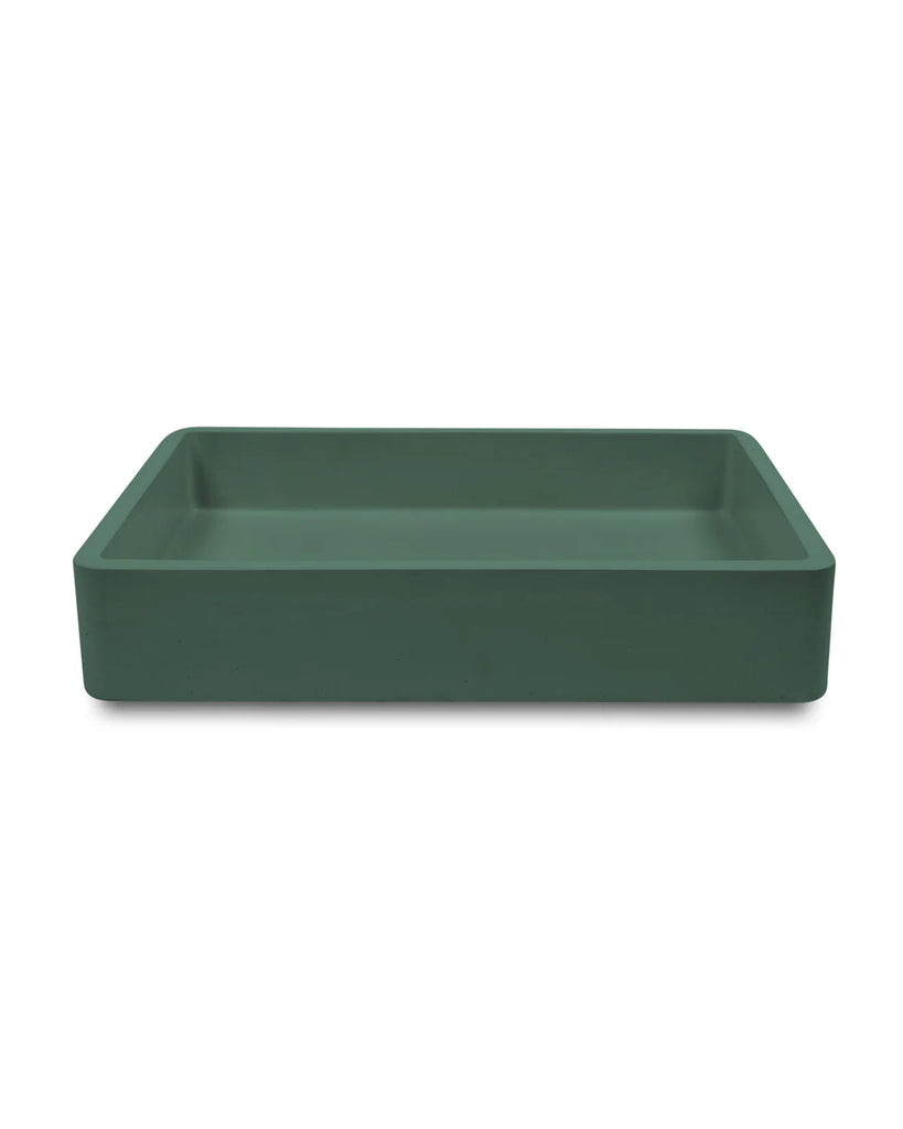 Nood Co Vesl Rectangle Basin Wall Hung - Teal