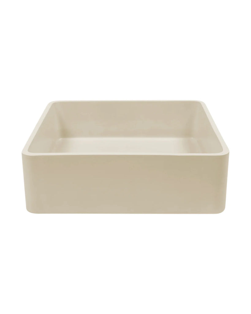 Nood Co Vesl Square Basin Wall Hung - Sand