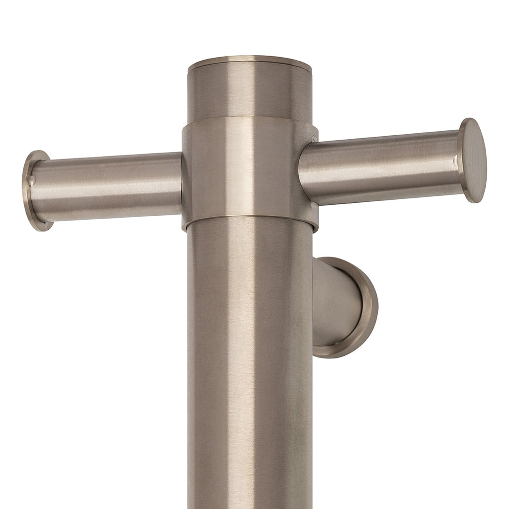 Thermogroup Straight Round Vertical Single Bar - Brushed Nickel