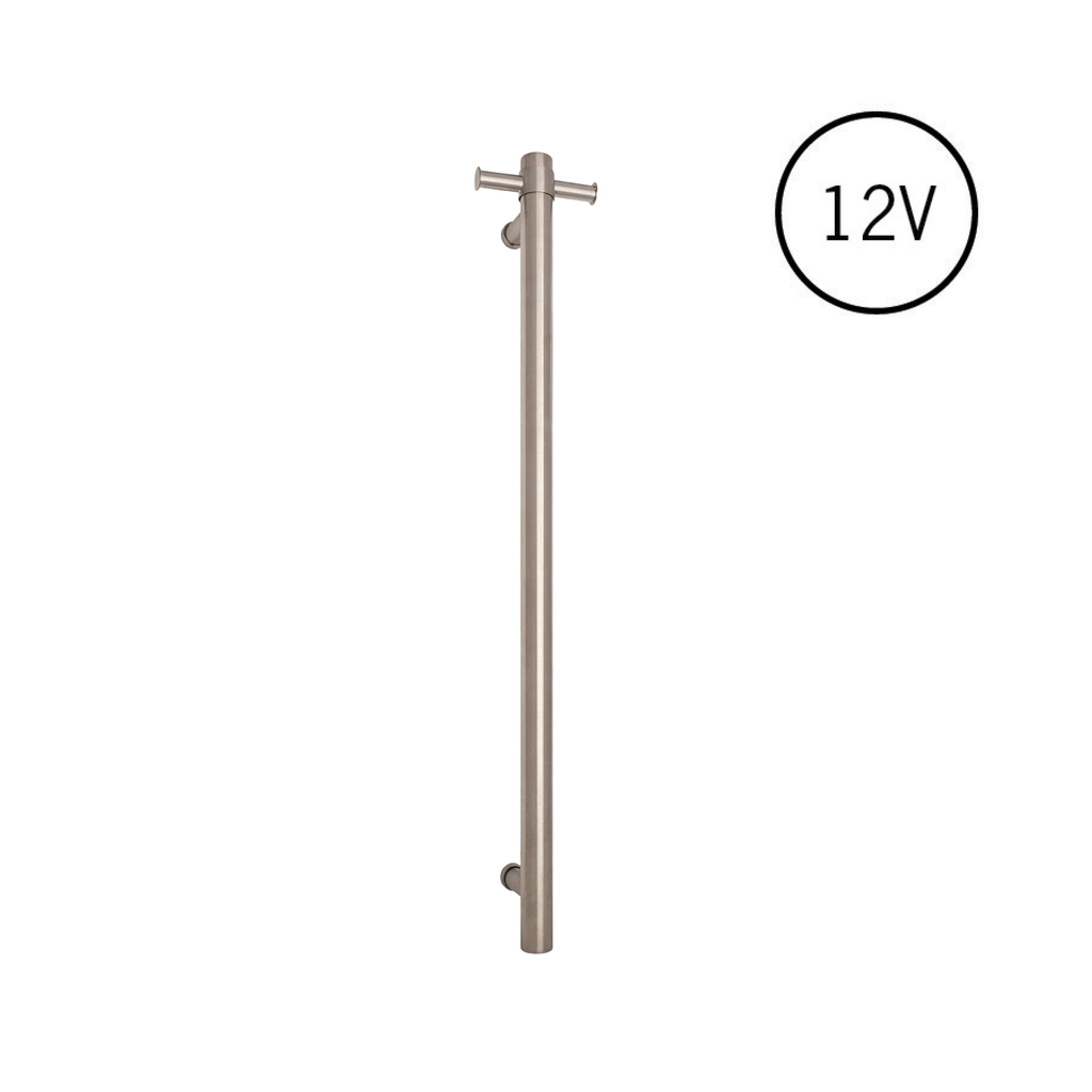 Thermogroup 12V Straight Round Vertical Single Bar - Brushed Stainless Steel