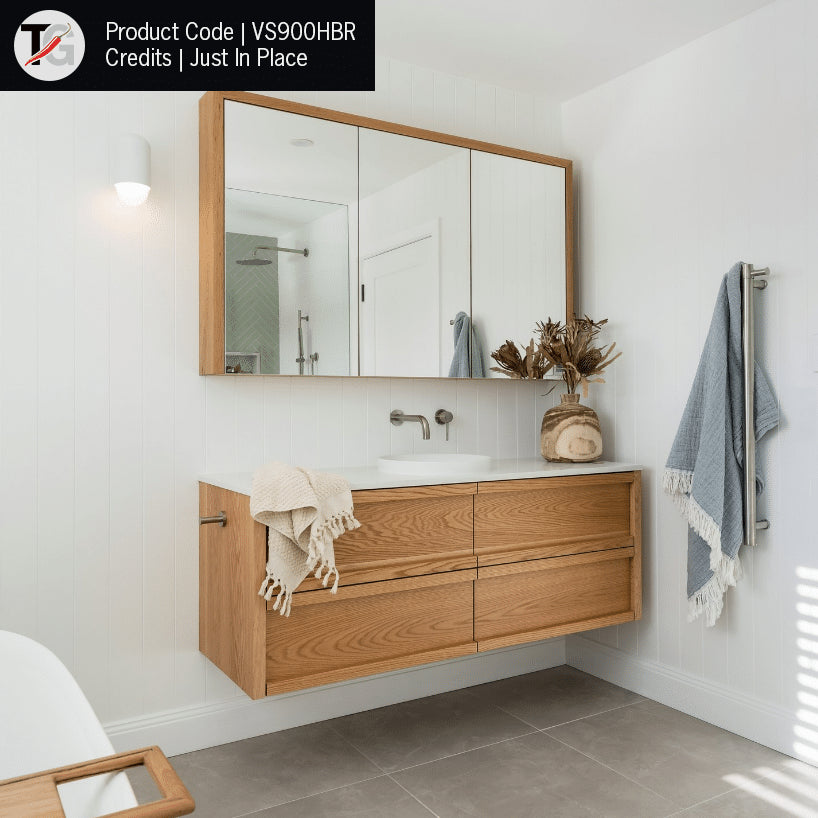 Thermogroup 12V Straight Round Vertical Single Bar - Brushed Stainless Steel