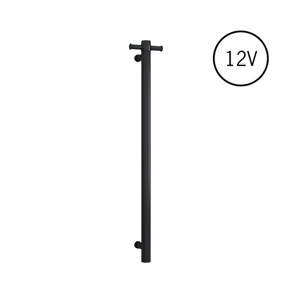 Thermogroup Straight Round Vertical Single Bar - Matte Black