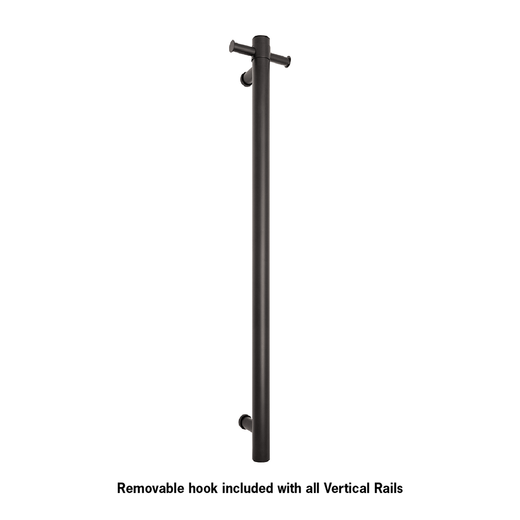 Thermogroup Straight Round Vertical Single Bar - Matte Black
