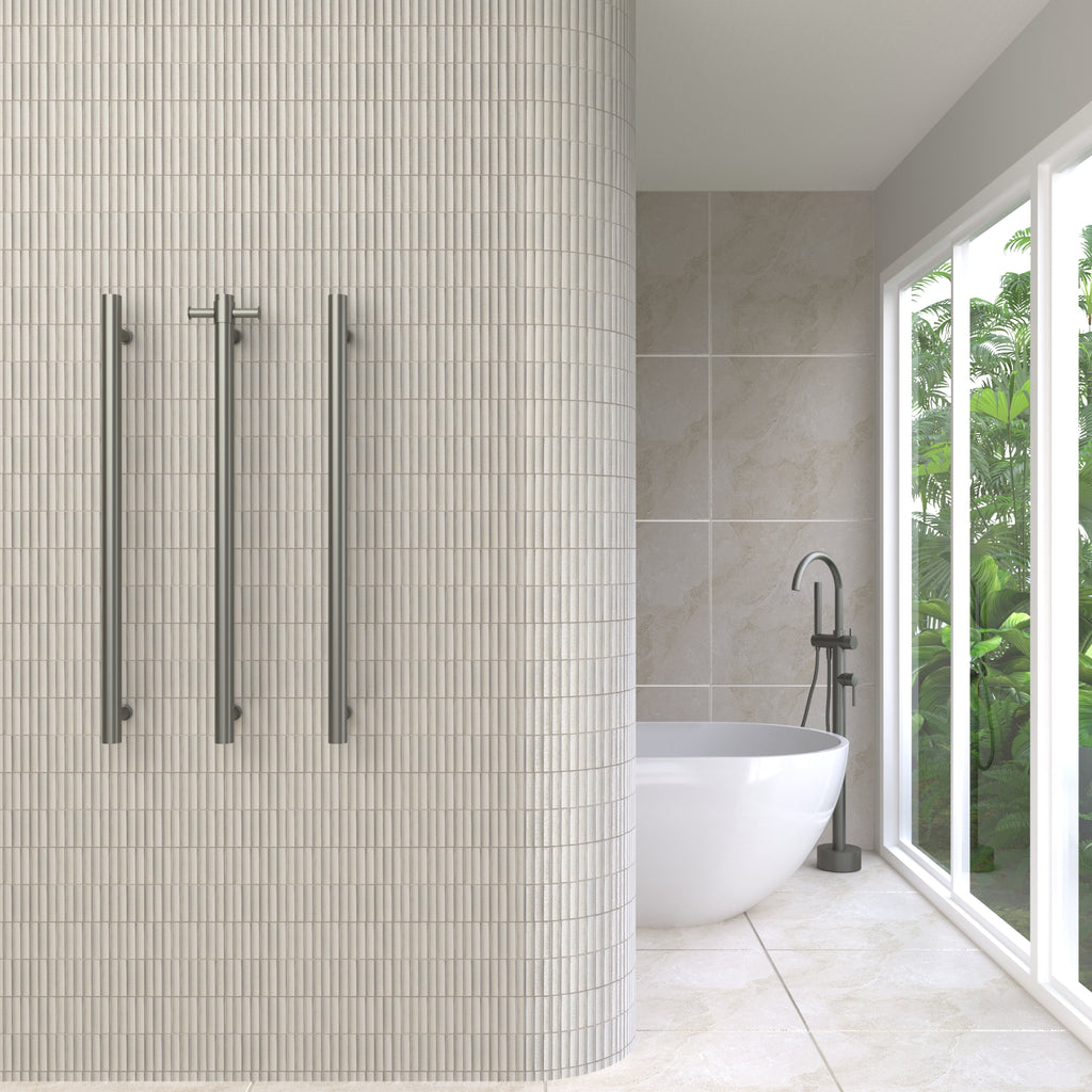 Thermogroup Straight Round Vertical Single Bar - Gunmetal Grey