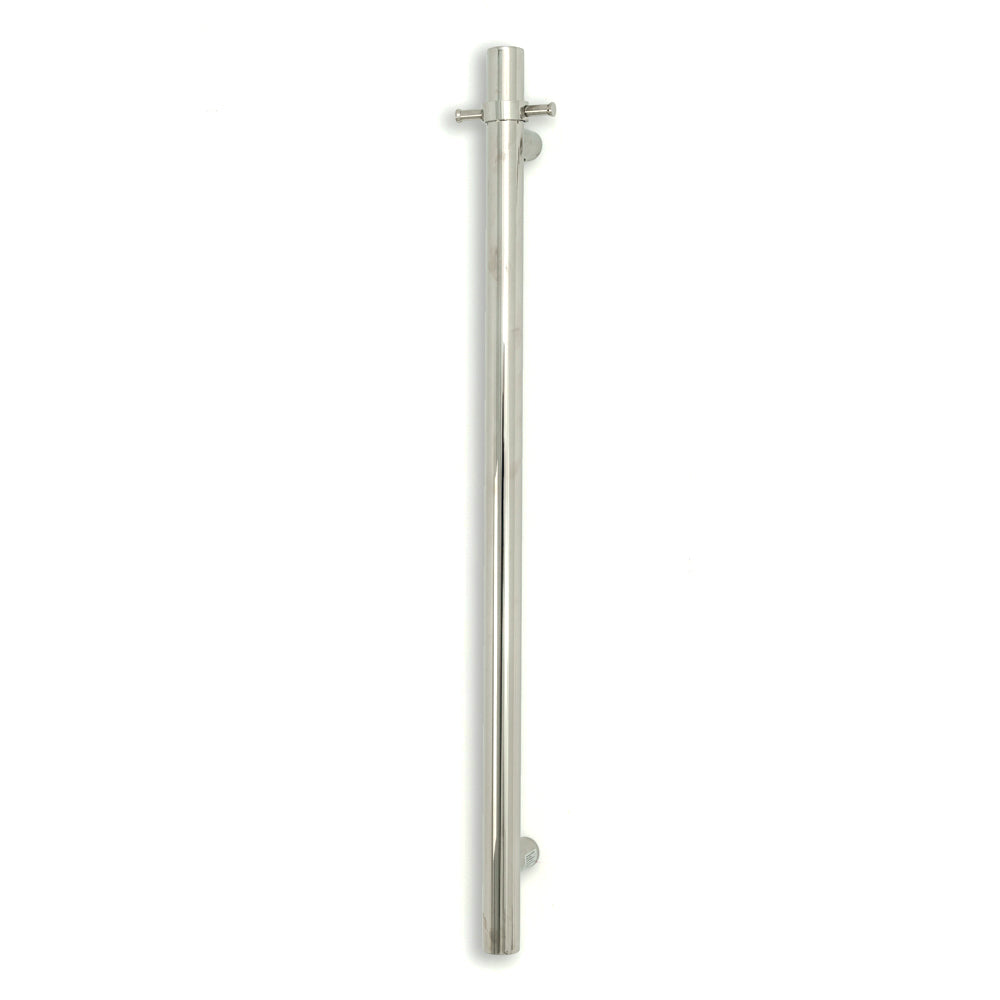 Radiant Heating Vertical Round Bar Hook - Polished Chrome