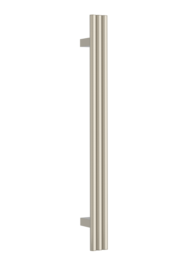 Thermogroup Triple Tube Vertical Single Heated Towel Rail - Brushed Nickel