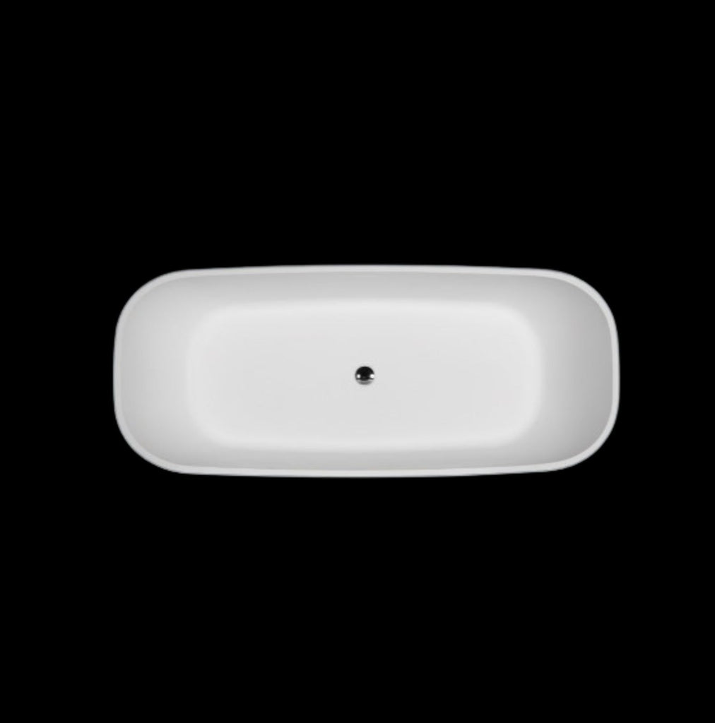 Kaskade Rachel Freestanding Stone Bath - Matte White