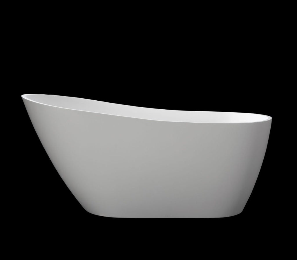 Kaskade Hannah Freestanding Stone Bath - Matte White