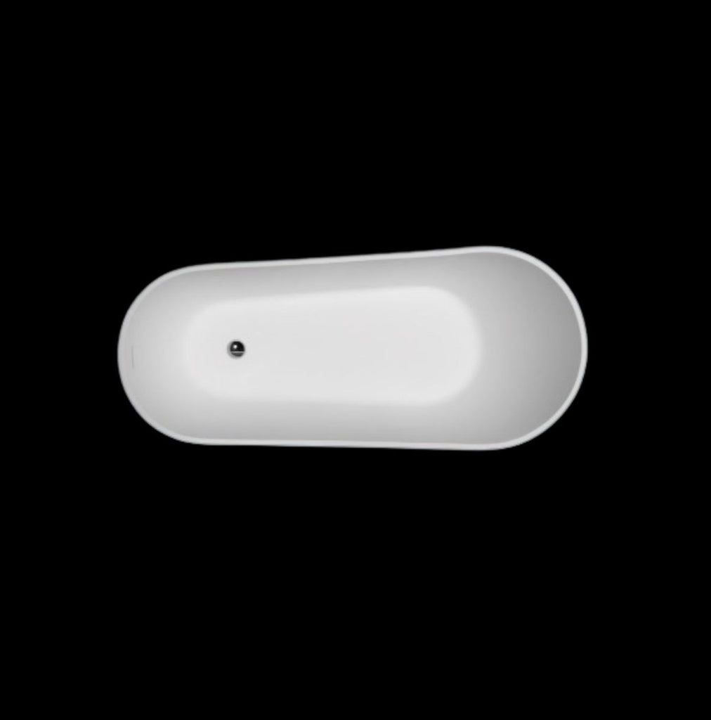 Kaskade Hannah Freestanding Stone Bath - Matte White