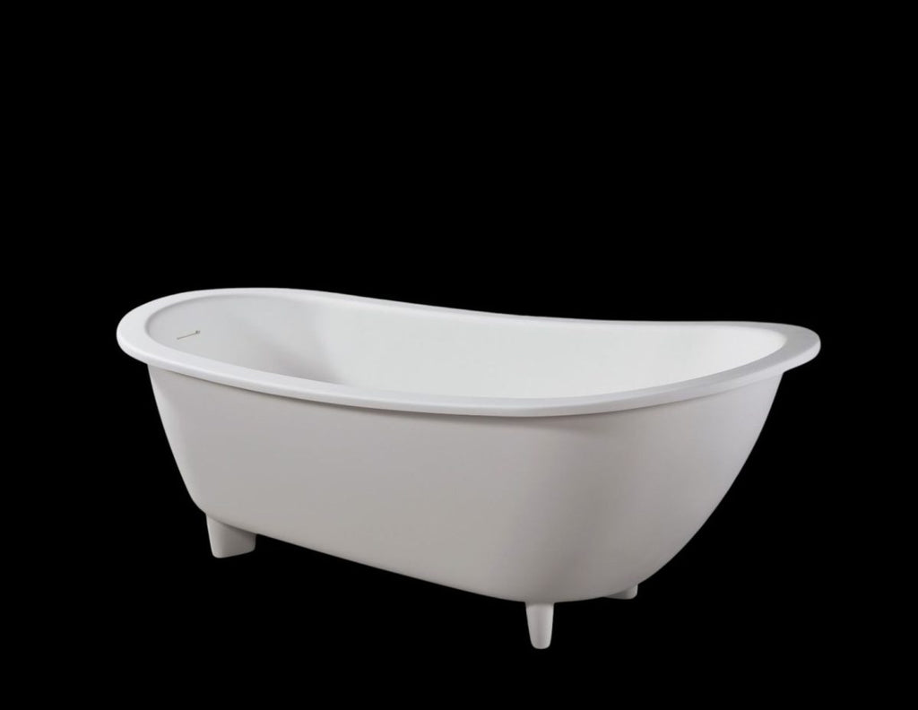 Kaskade Genevieve Freestanding Stone Bath - Matte White