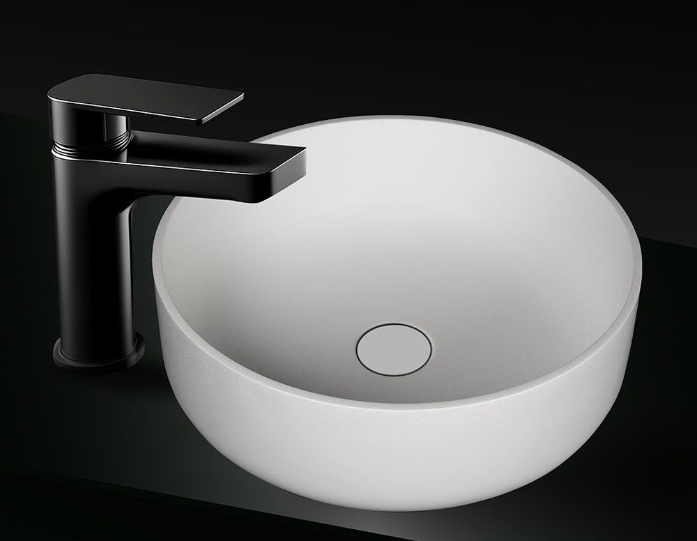 Kaskade Kolo Stone Basin - Matte White