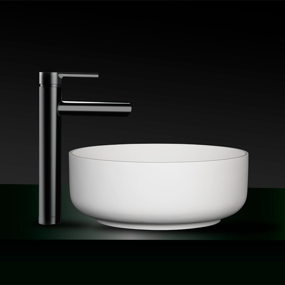 Kaskade Kolo Stone Basin - Matte White