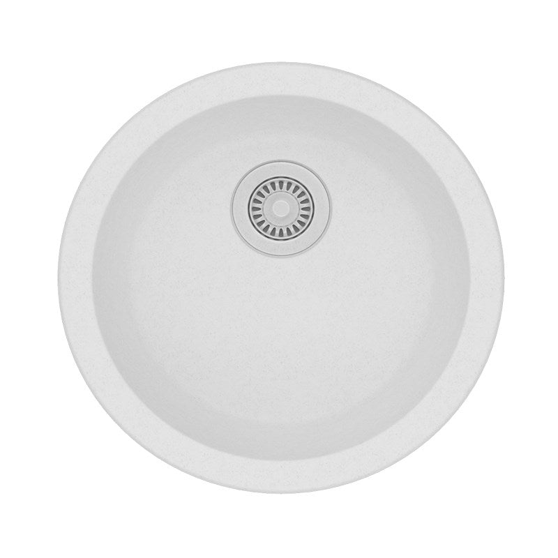 Granite Single Bowl Kitchen Sink 460mm - White