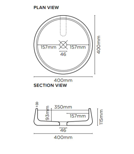 Nood Co Funl Basin Surface Mount - Charcoal