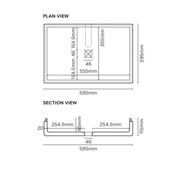 Nood Co Stepp Rectangle Surface Mount - Sand
