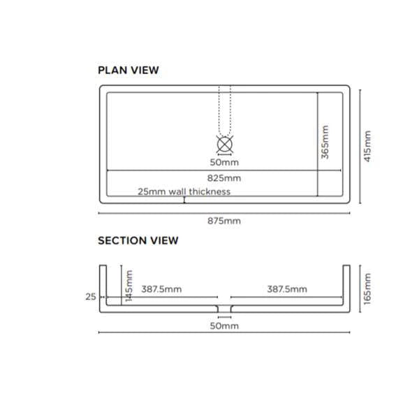 Nood Co Trough Basin Surface Mount - Blush Pink