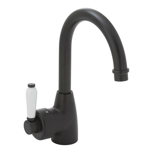 Fienza Eleanor Gooseneck Basin Mixer - Matte Black
