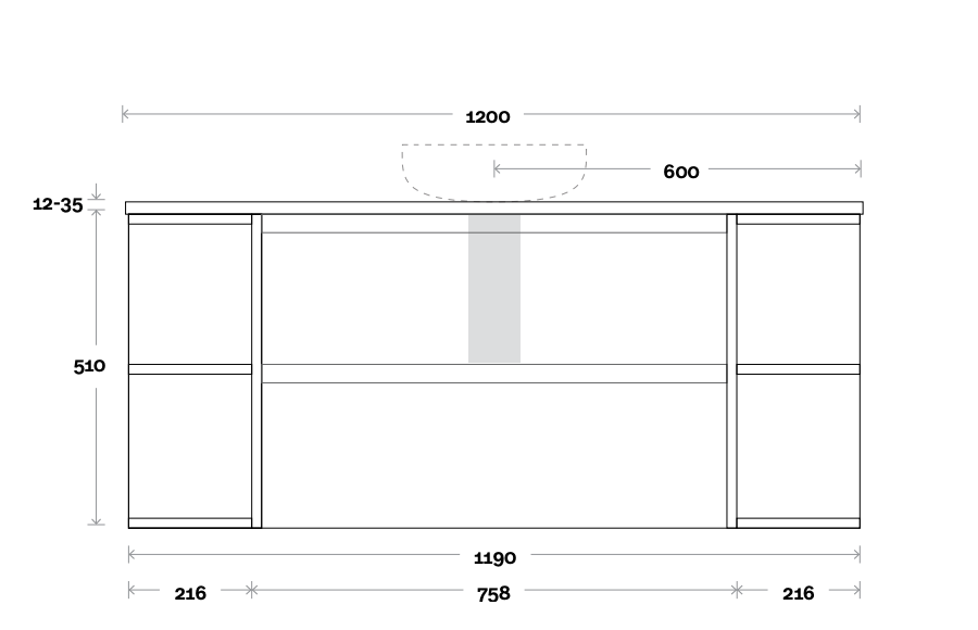 Marquis Avion Wall Hung Vanity