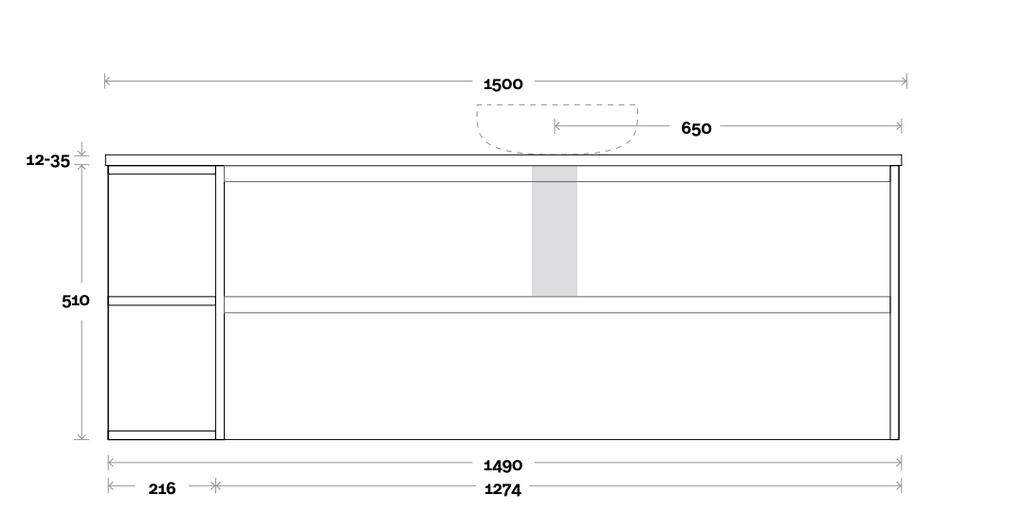 Marquis Avion Wall Hung Vanity