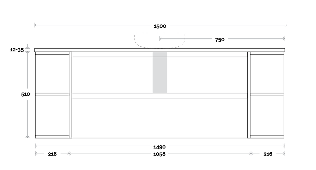 Marquis Avion Wall Hung Vanity