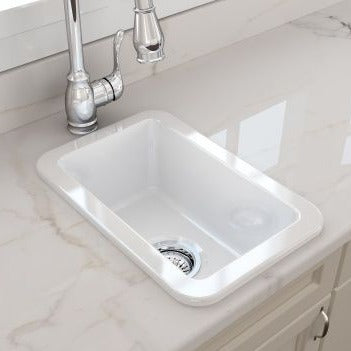 Turner Hastings Cuisine 30x46 Inset / Undermount Fireclay Sink - Matte White