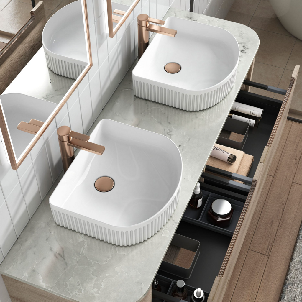 Aulic Cyrus Fluted Above Counter Basin