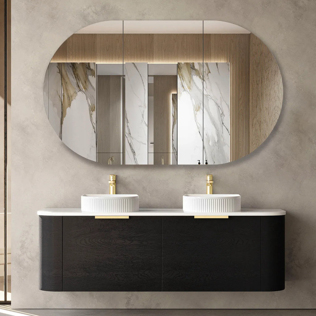 Otti Bondi Wall Hung Vanity - Black Oak
