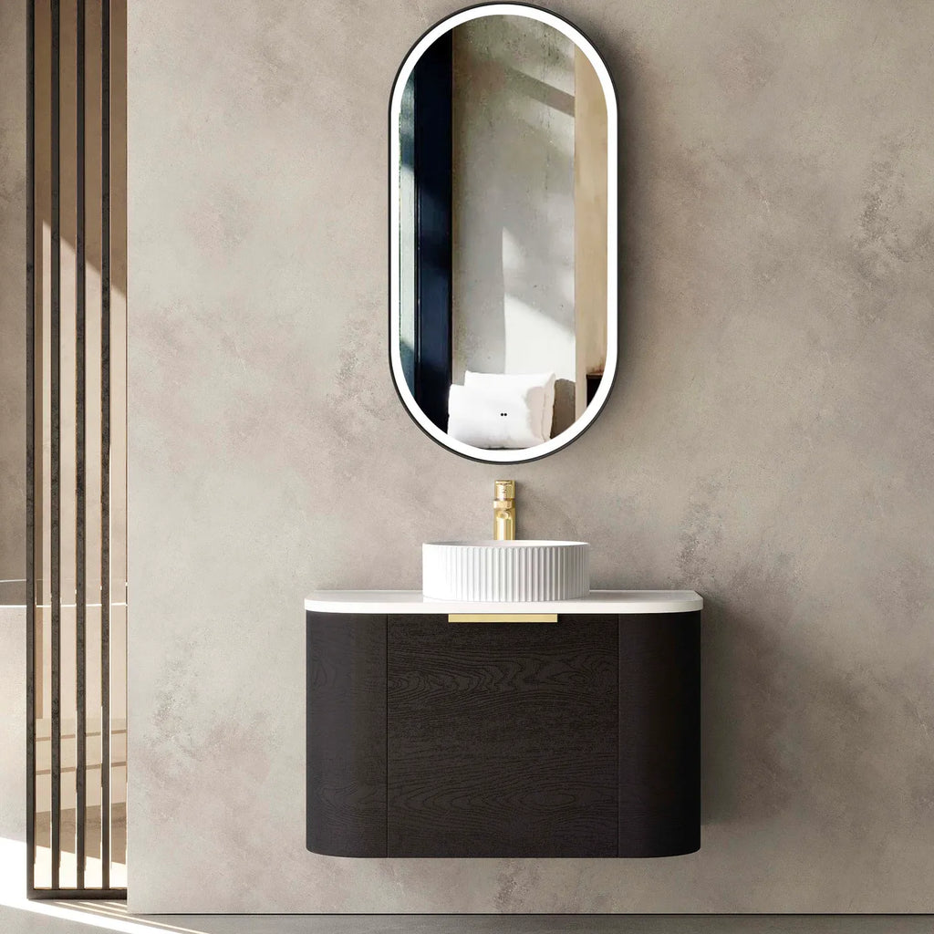 Otti Bondi Wall Hung Vanity - Black Oak