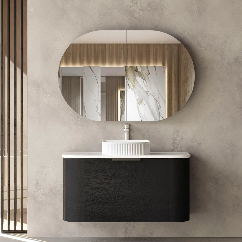 Otti Bondi Wall Hung Vanity - Black Oak